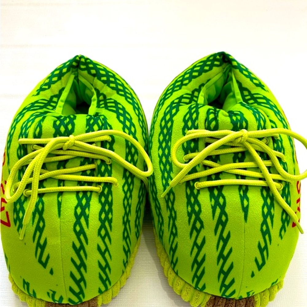 Sneaker Slippers Unisex Green Yellow OS